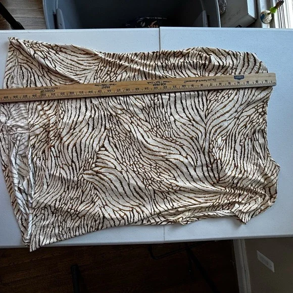 Rafaella Womens Textured Beige Top Size X-Large Cowl Neck Sleeveless Stretch - Picture 10 of 10